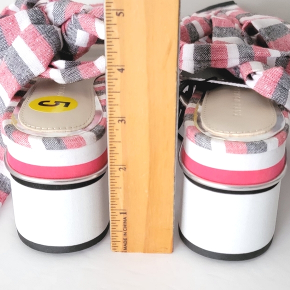 Zara Abierto Tac Tie Strap Platform Sandals. - Picture 7 of 11